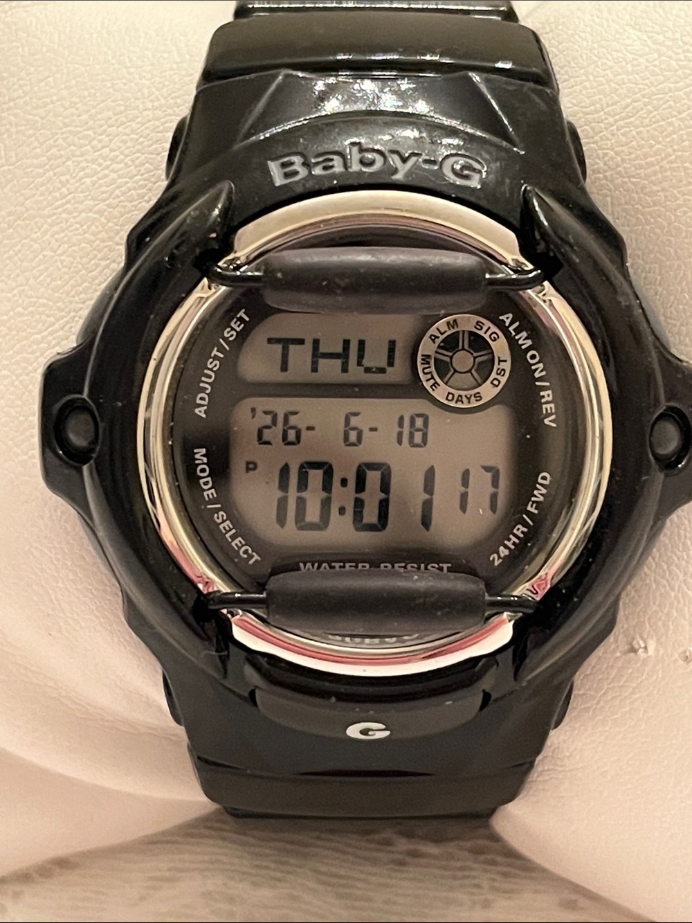 Casio Baby-G Black Digital Sports Watch with Silver Accents